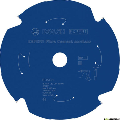 Teh rrethor Bosch Expert 2608902200, 165mm, për fibroçimento, gri