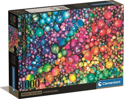 Puzzle Clementoni Colorboom Marbles, 1000 copa, 50 x 70 cm, shumëngjyrësh