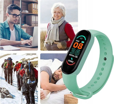 Byzylyk inteligjent R2Invest M6, Bluetooth, mat hapat edhe rrahjet e zemrës, jeshil