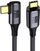 Kabllo USB PremiumCord USB4 Gen 3x2, 40Gbps, 8K 60Hz, 240W, 0.3m, këndore