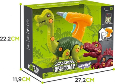 Lodër me ndërtime dinosauri Woopie, 31 copa, për kalamaj nga 3 vjeç e lart