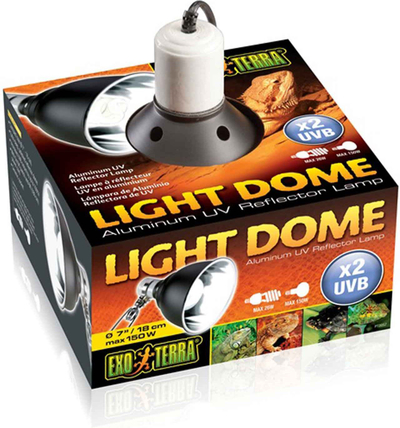 Reflektor drite Exo Terra Light Dome, 18 cm, alumin UVB, i zi