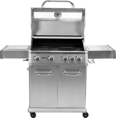 Grill me gaz për kopsht Yato YG-20014, 70x42 cm, argjendtë
