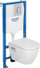Set WC i varur Grohe Solido 39468000, kornizë mbajtëse, ulëse SoftClose, buton dual-flush, krom