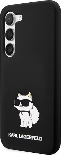 Mbrojtëse telefoni Karl Lagerfeld Choupette NFT, për Samsung Galaxy S24, silikon i lëngshëm, e zezë