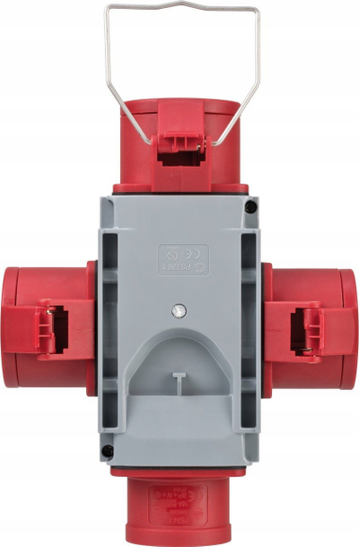 Shpërndarës rryme Brennenstuhl 1081670 Cross Distributor, CEE 400V 32A, IP44, i kuq