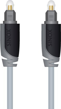 Kabllo optike audio Sinox Plus, Toslink, 10m, gri