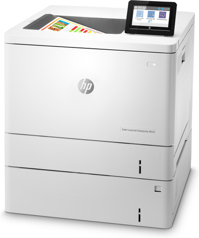 Печатач HP Color LaserJet Enterprise M555x, ласерски во боја, бел