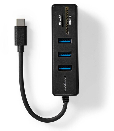 USB hub Nedis, 5 porte, USB-C, 3x USB 3.2 Gen 1, SD & MicroSD