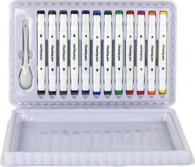 Set markera uji Leantoys, 12 ngjyra, në kuti