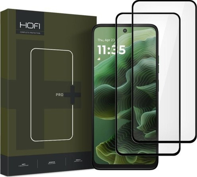 Xham mbrojtës Hofi Glass Pro+, 2 copë, për Motorola Moto G35 5G, i zi