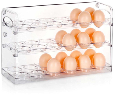 Organizues vezësh për frigorifer Vilde, për 36 kokrra, transparent