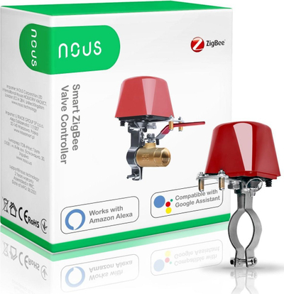 Интелигентен активатор за вентили Nous LZ3, ZigBee Tuya, контрола преку апликација, црвен