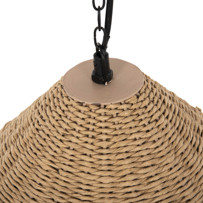 Llambë e varur tavani tavan prej ratan Φ54x42-145Hcm (HM4354), zezë