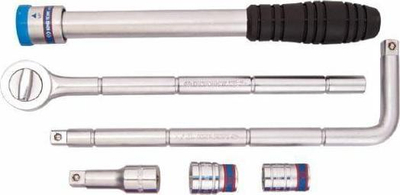 Set teleskopik për bulona rrote King Tony 4306MR, koka 17mm 19mm, metalik, ngjyrë argjendi