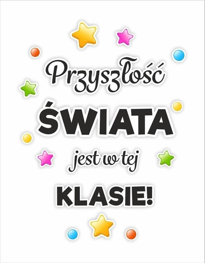 Set dekorimi klase LearnHow The Future Is In This Class, 16 elemente, muror, shumëngjyrësh