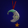 Музичка играчка Fehn Moon 053050, механичка, со фосфоресцентен вез, бела