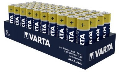 Bateri alkaline Varta Longlife AA, set me 40 copë