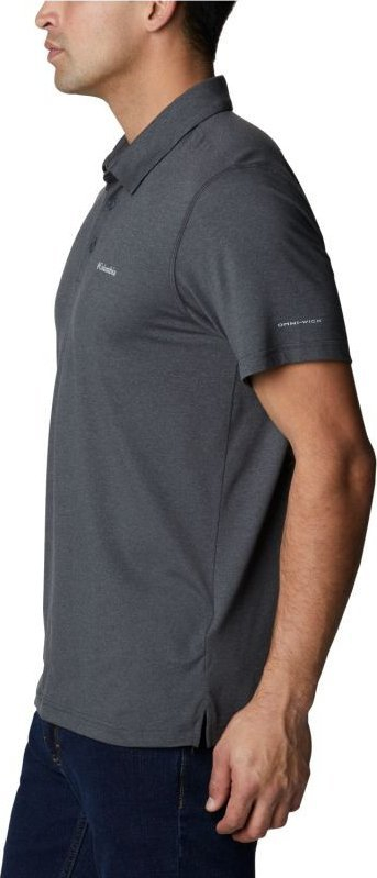 Bluzë polo Columbia Tech Trail për burra, Omni-Wick, UPF 50, gri e errët