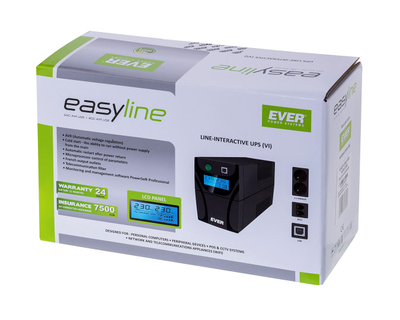Furnizues UPS Ever Easyline 650AVR USB, 650VA, i zi