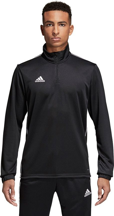 Bluzë trajnimi me mëngë t’gjata Adidas Core 18, për burra, XS, e zezë me të bardha