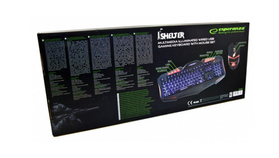 Set tastierë edhe maus Esperanza EGK3000, USB, të zeza