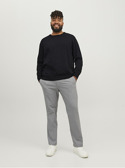 Bluzë për meshkuj Jack&Jones Plus JJEBASIC, e zezë
