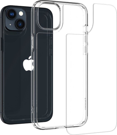 Kapak telefoni Spigen Quartz Hybrid për iPhone 14 Plus, xham i kalit, transparent