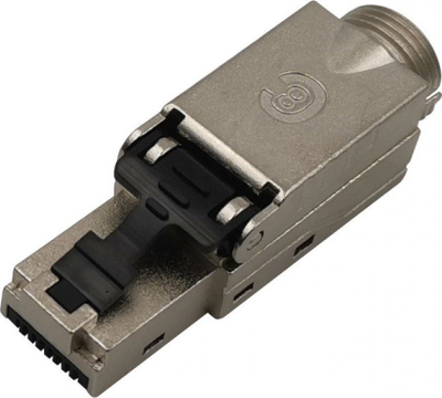 Prizë rrjeti Techly Plug RJ45 Cat8.1 STP, vetë krimpuese, e zezë