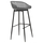Stol bari Avaya 46x48x99Hcm (HM8686.20), gri/ zezë