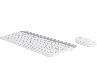 Set tastierë dhe maus Logitech Slim Wireless MK470, të bardha