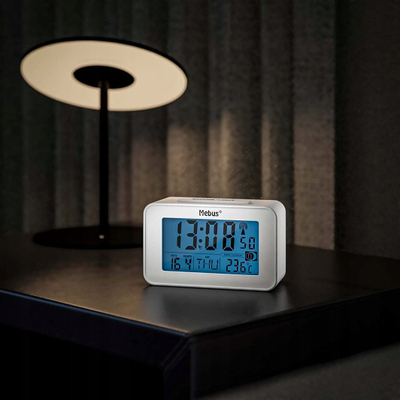 Termometër digjital Mebus 51461, LCD 2 rreshta, °C dhe °F, i bardhë