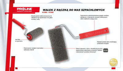 Rroller Proline për masa fugash, 180mm, diametër 8mm