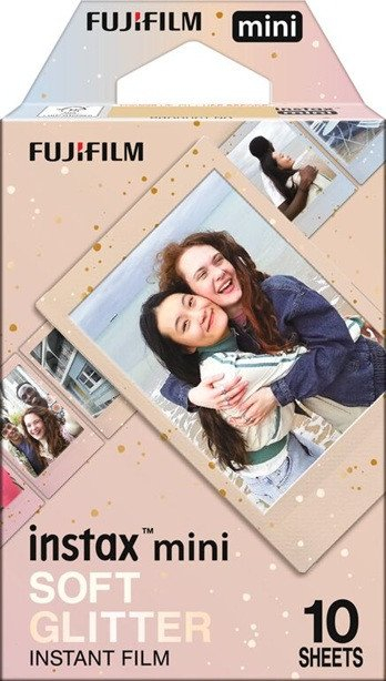 Инстант филм Fujifilm Instax Mini Soft Glitter, 10 листови, со рамка со сјај