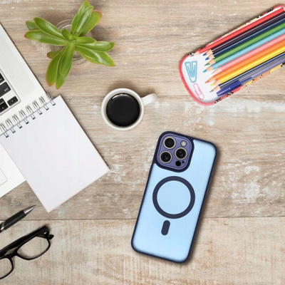 Mbrojtëse telefoni VARIETE Mag Cover për iPhone 16 Pro, përputhet me MagSafe, blu navy