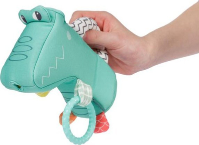 Lodër për banjo Fehn Pouring Crocodile, tekstil i butë, me unazë kapje, jeshile