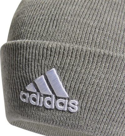 Kapelë beanie Adidas Logo Woolie, akrilik, gri heather