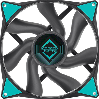 Ventilatorë për kasë kompjuteri Iceberg Thermal IceGALE, 140 mm, set me 2 copë, të zinj