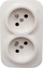 Prizë murale Legrand Forix 782439, dyshe, 16A 250V, e bardhë