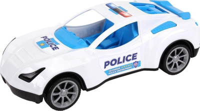 Makinë policie lodër Technok Police Car, plastikë, për fëmijë, e bardhë blu