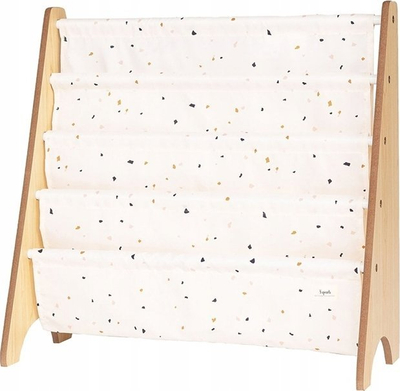 Рафт за книги за деца 3 Sprouts Recycled Book Rack, 62cm, рециклиран полиестер, крем терацо