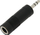Adapter audio Jack 6.3mm në 3.5mm plastik 4016, mono, i zi