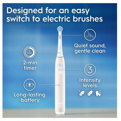 Furçë dhëmbësh me rrymë Oral-B iO2, me mikrovibrime, e bardhë
