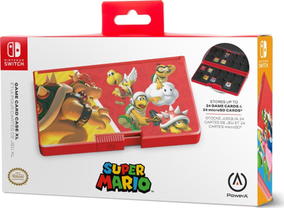 Kuti ruajtëse PowerA Game Card Case XL për Nintendo Switch Heroes vs Villains, kapacitet i madh, portative, shumëngjyrëshe
