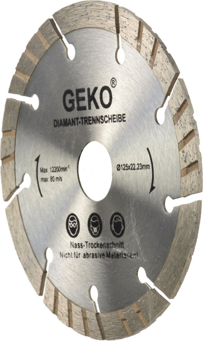 Диск за сечење со дијамант GEKO, 125mm, дупка 22.2mm
