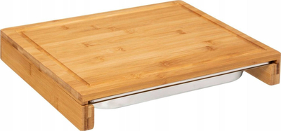 Dërrasë prerëse 5five Simply Smart Bamboo, me tabaka inox, 35x28cm, ngjyrë druri