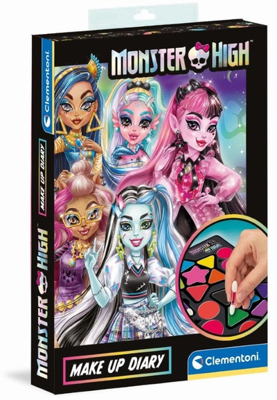 Сет за шминкање Clementoni Monster High Makeup Diary, за деца, повеќебоен