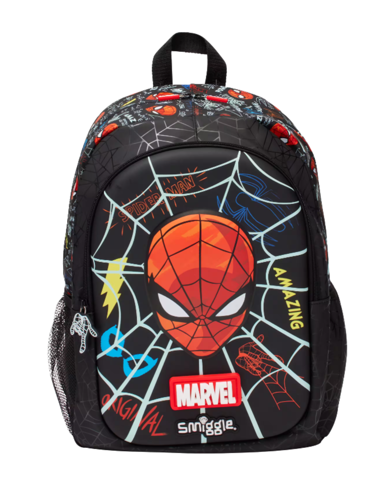 Çantë shkolle Promax Spiderman, 40x32x20cm, zezë