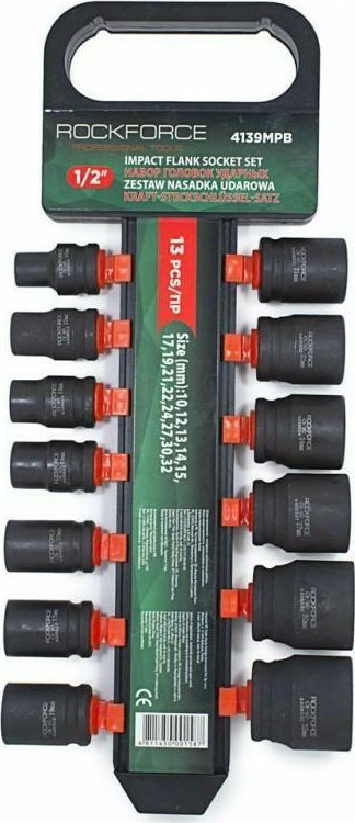 Set çelësash goditës 1/2", 10–32mm, 13 copë