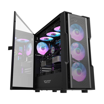 Kuti kompjuteri Darkflash DK431 Mesh, ATX, xham i temperuar, e zezë